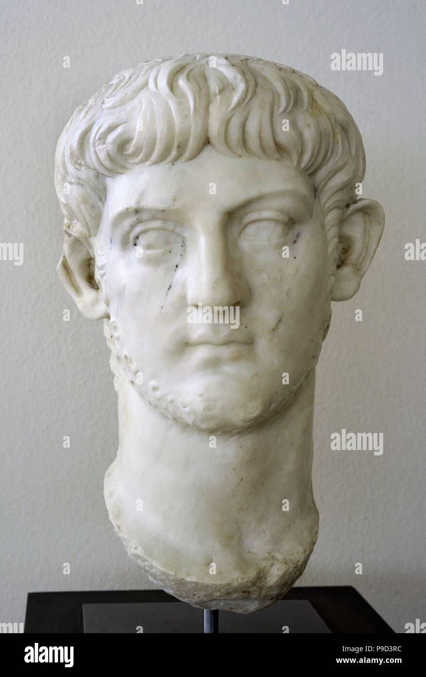 Nero Julius Caesar (c. AD AD-6-31). Nahe Verwandte von den römischen Kaisern der Julio-Claudian Dynastie. Büste. Porträt. 1. Jahrhundert n. Chr. Nationales Archäologisches Museum. Tarragona. Katalonien, Spanien. Stockfoto