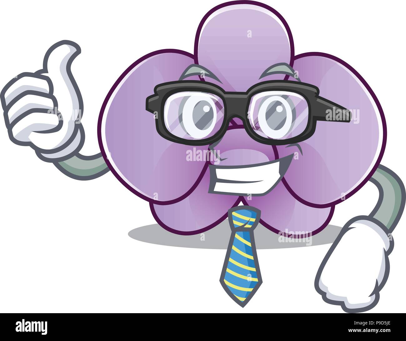 Geschäftsmann orchid flower Charakter Cartoon Stock Vektor