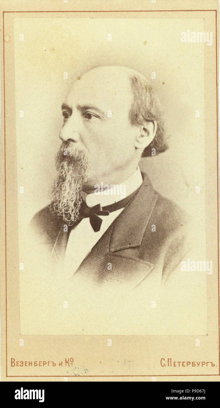 Porträt des Dichters Nikolai Nekrassow (1821-1877). Museum: private Sammlung. Stockfoto