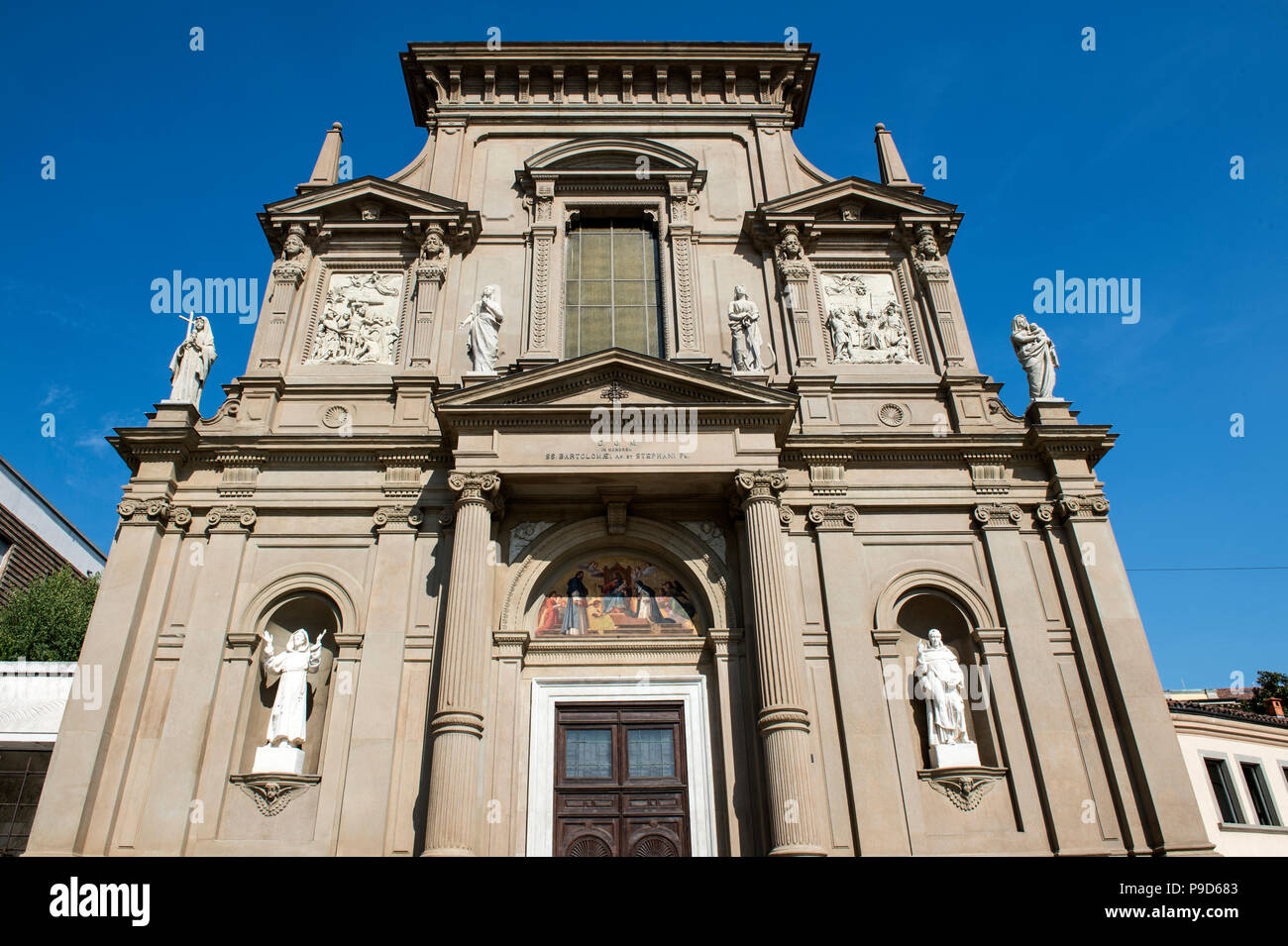 Italien, Lombardei, Bergamo, Città Bassa, San Bartolomeo Kirche Stockfoto