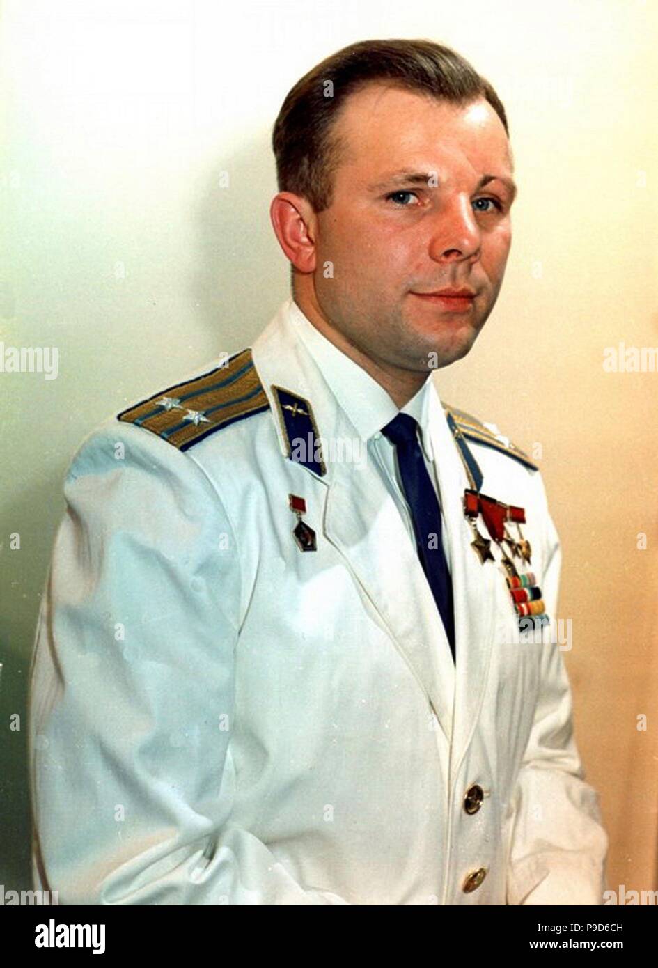 Der Kosmonaut Juri Gagarin (1934-1968), der erste Mensch im Weltraum. Museum: Staatliches Historisches Museum, Moskau. Stockfoto