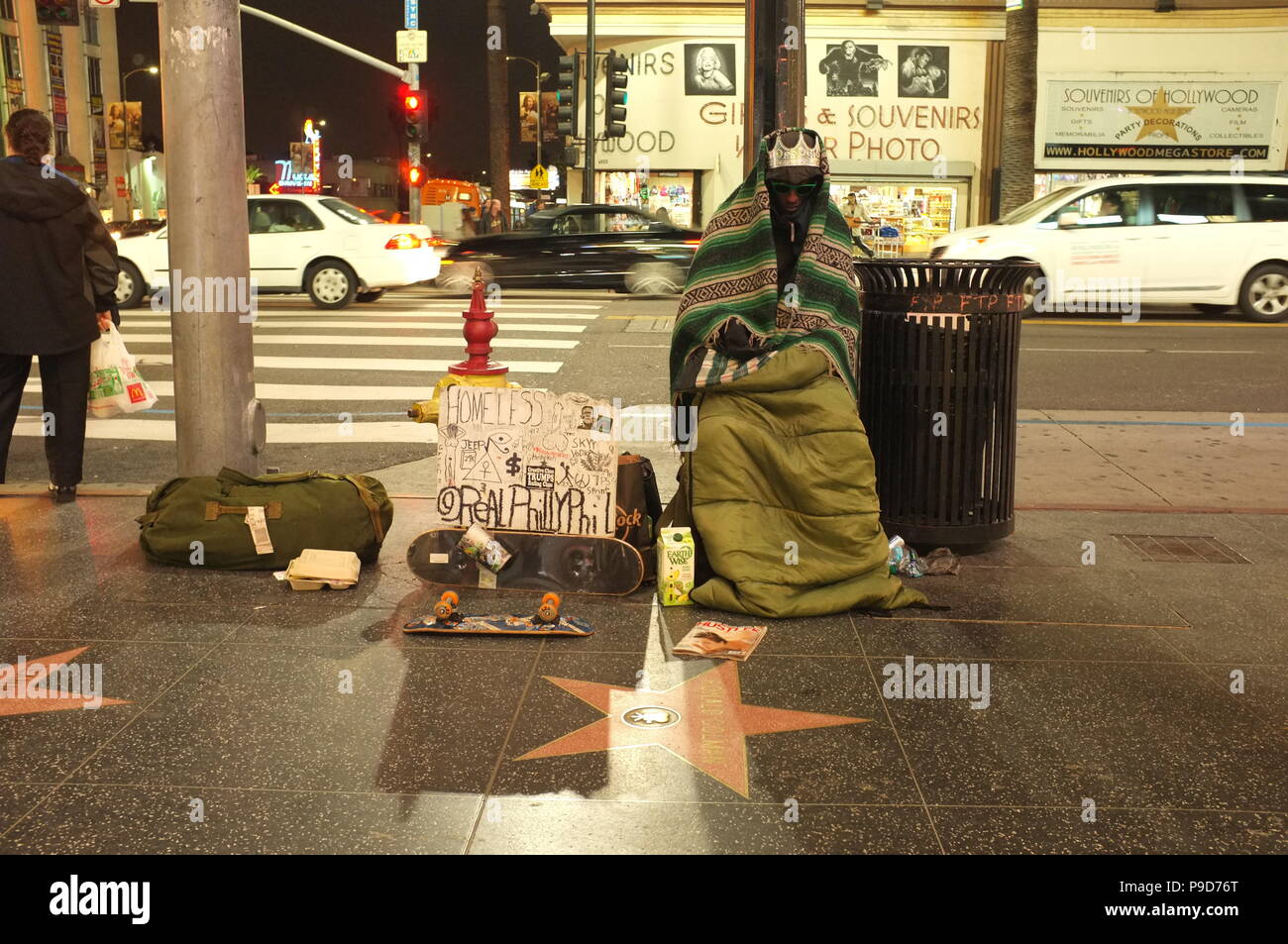 Los Angeles, USA - 29. Juli: Nicht identifizierte zufällige Menschen in den Straßen der Innenstadt von Los Angeles, CA am 29. Juli 2018. Stockfoto