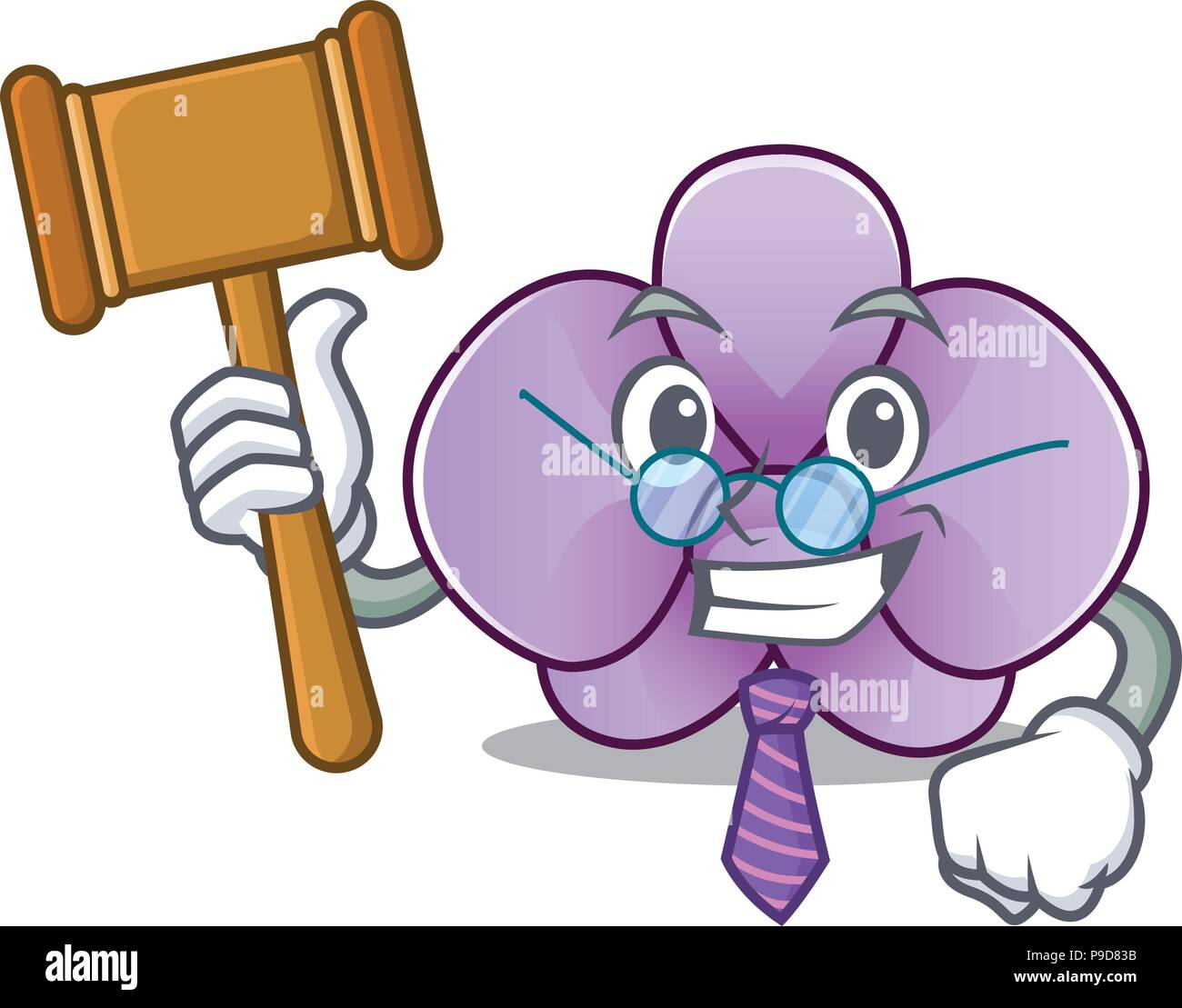 Richter orchid flower Maskottchen Karikatur Stock Vektor