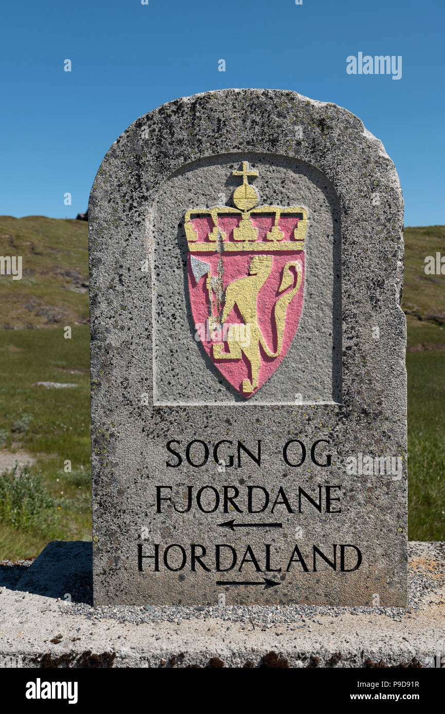 Voss zu Vangsnes Road Trip, Norwegen. Stockfoto
