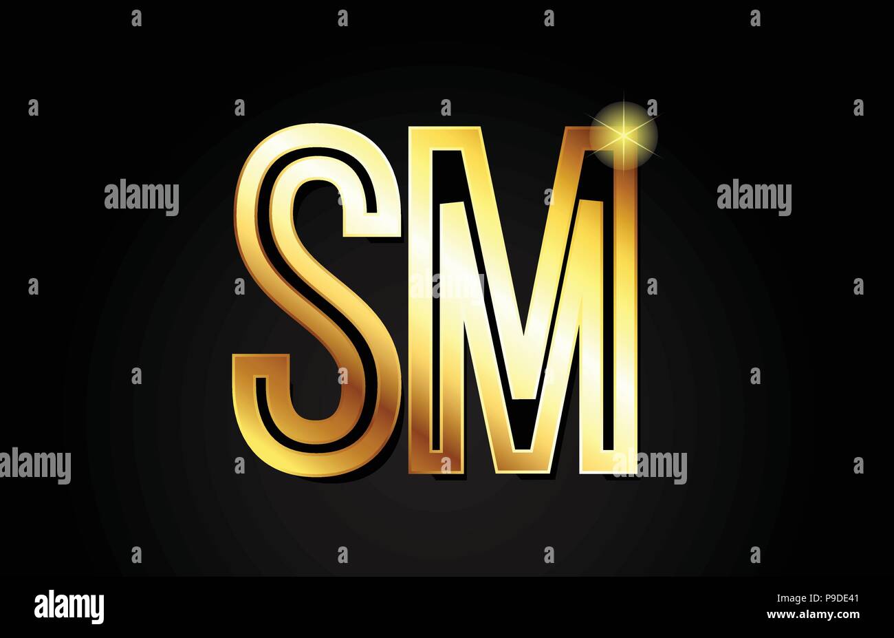 Gold Buchstaben Sm S M Logo Kombination Design Geeignet Fur Ein Unternehmen Oder Ein Geschaft Stock Vektorgrafik Alamy