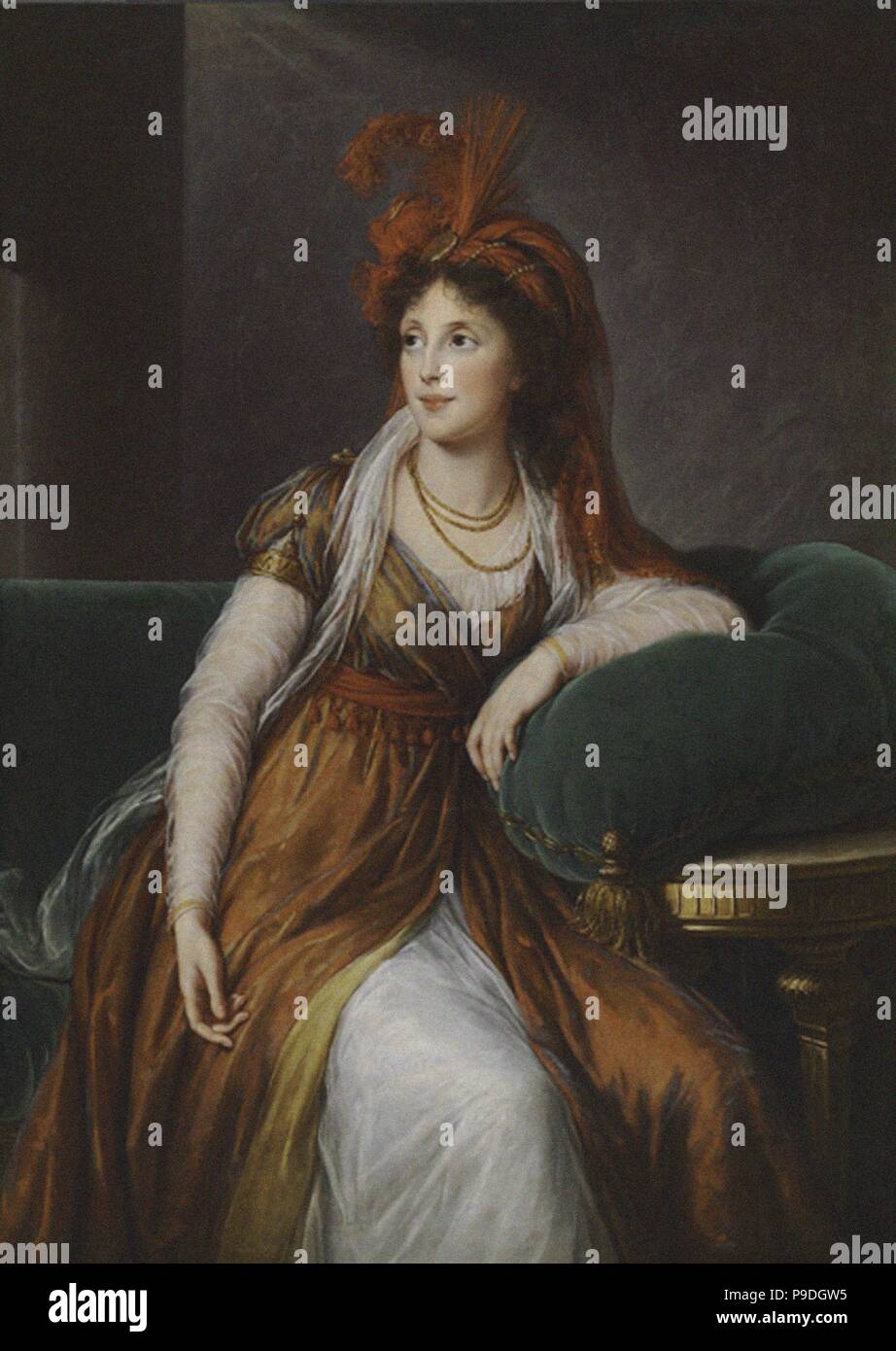 Gräfin Anna Alexandrowna Golitsyna, geborene Prinzessin Bagrationi-Gruzinskaya (1763-1842). Museum: Russian State Library, Moskau. Stockfoto
