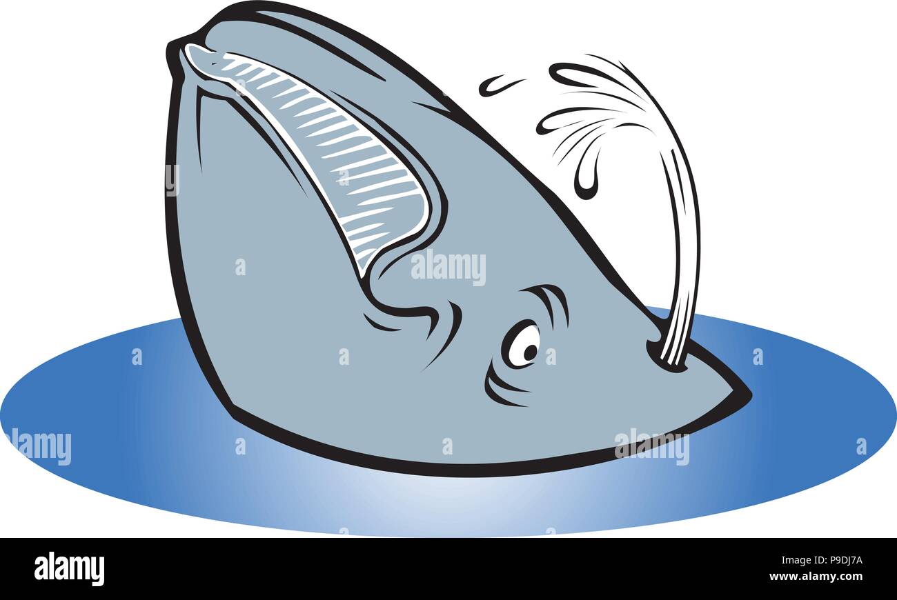 Cartoon Vector Illustration eines Wals Stock Vektor
