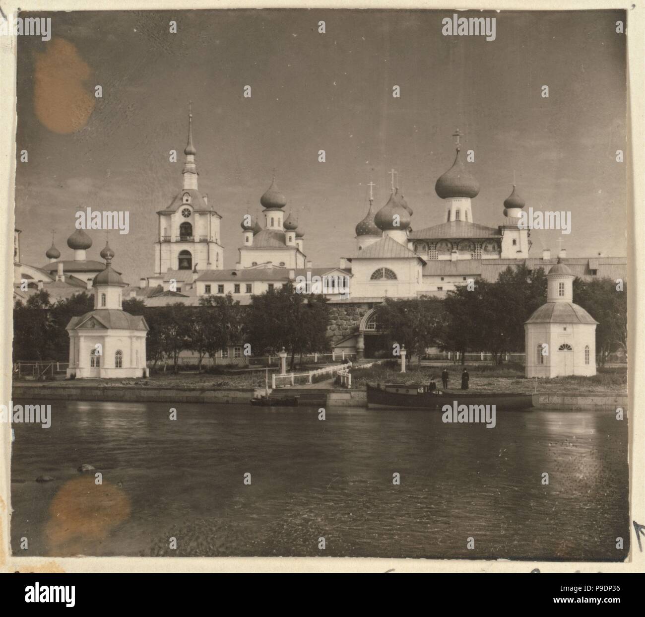 Die solovetsky Kloster auf dem Solovetsky Inseln im Weißen Meer. Museum: Staatliche Russische Film und Foto Archiv, Krasnogorsk. Stockfoto