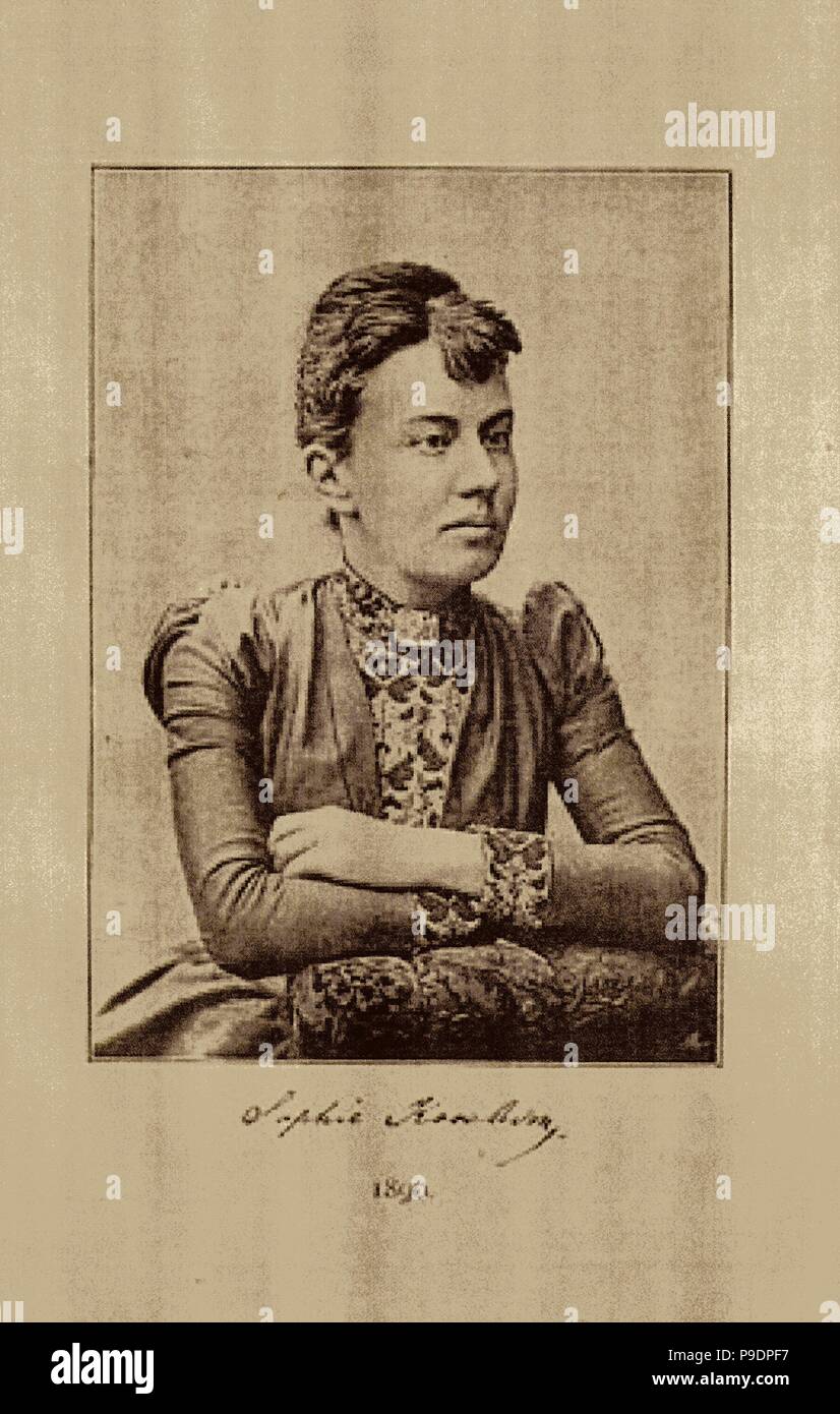 Portrait des Mathematikers Vasilyevna Sofia Kovalevskaya (1850-1891). Museum: Russian State Library, Moskau. Stockfoto