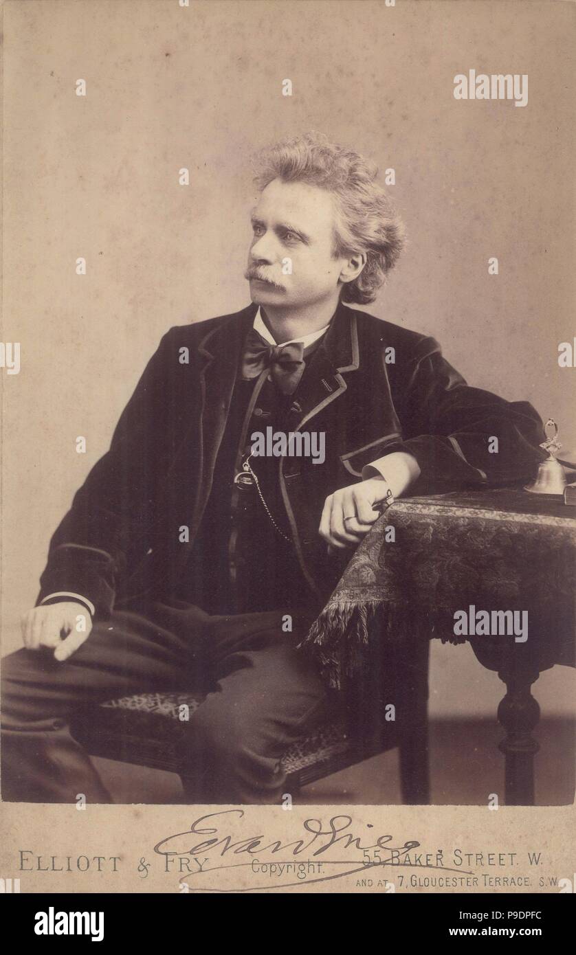 Portrait von Edvard Grieg (1843-1907). Museum: Bergen Offentlige Bibliotek. Stockfoto