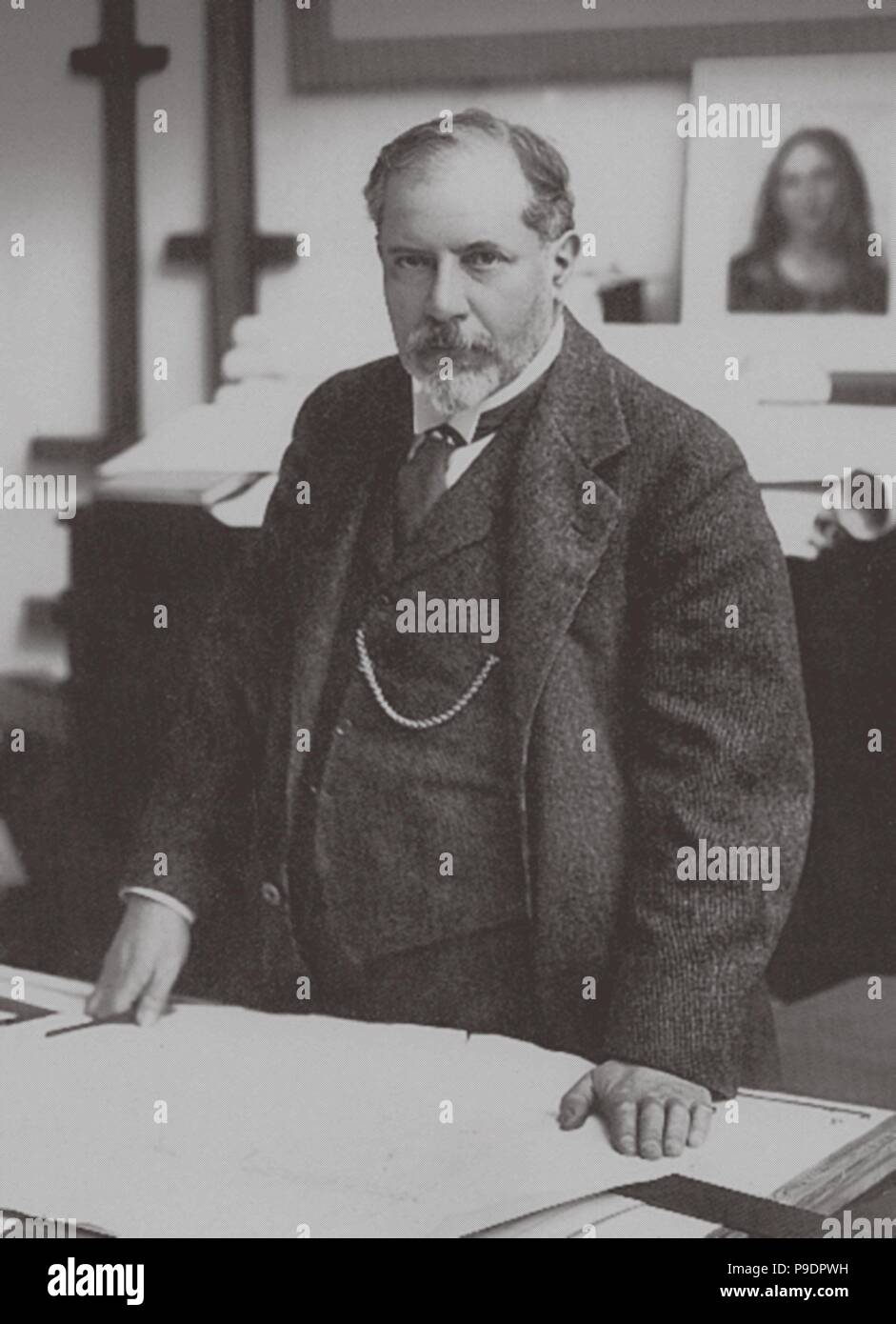 Porträt des Architekten Léon Benois (1856-1928). Museum: private Sammlung. Stockfoto