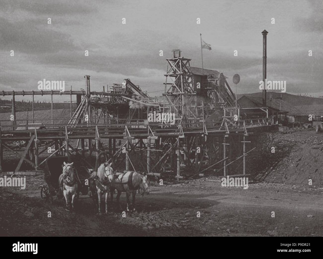 Gold Dredge in Sysert. Museum: private Sammlung. Stockfoto