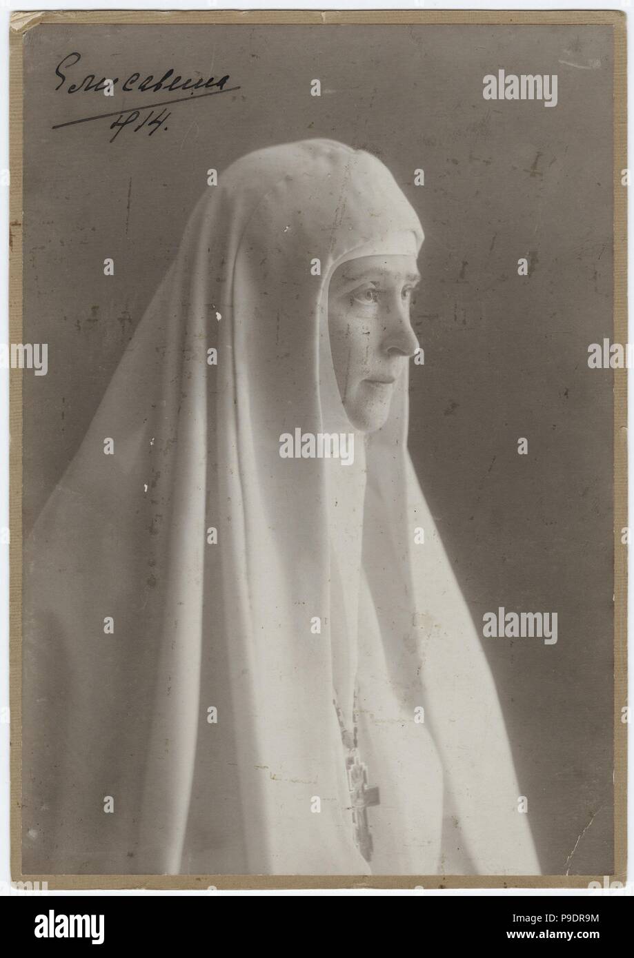 Großherzogin Elisabeth Fyodorovna in der klösterlichen Gewohnheit. Museum: private Sammlung. Stockfoto