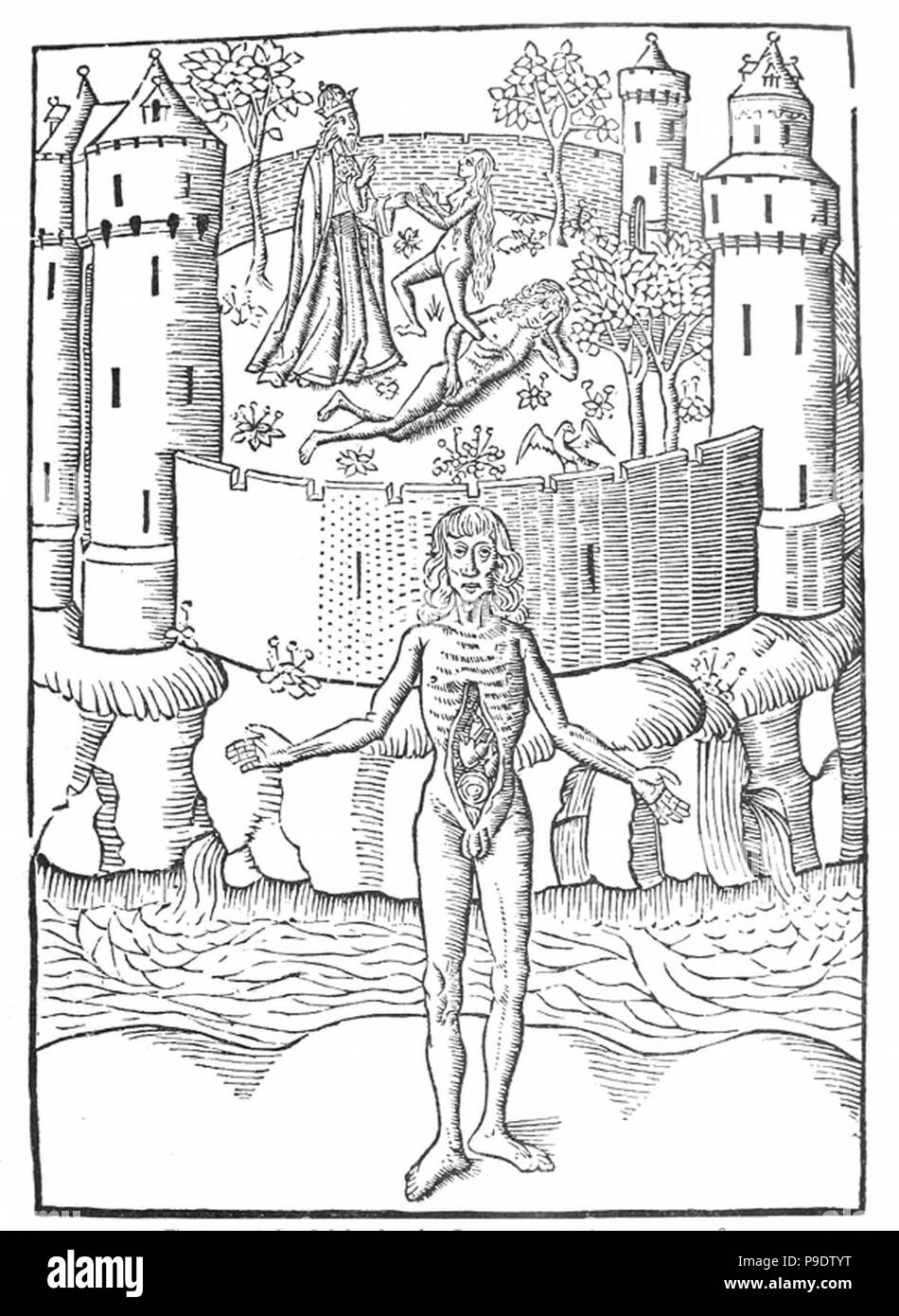 Vintage mittelalterlichen Kunstwerke Stockfoto