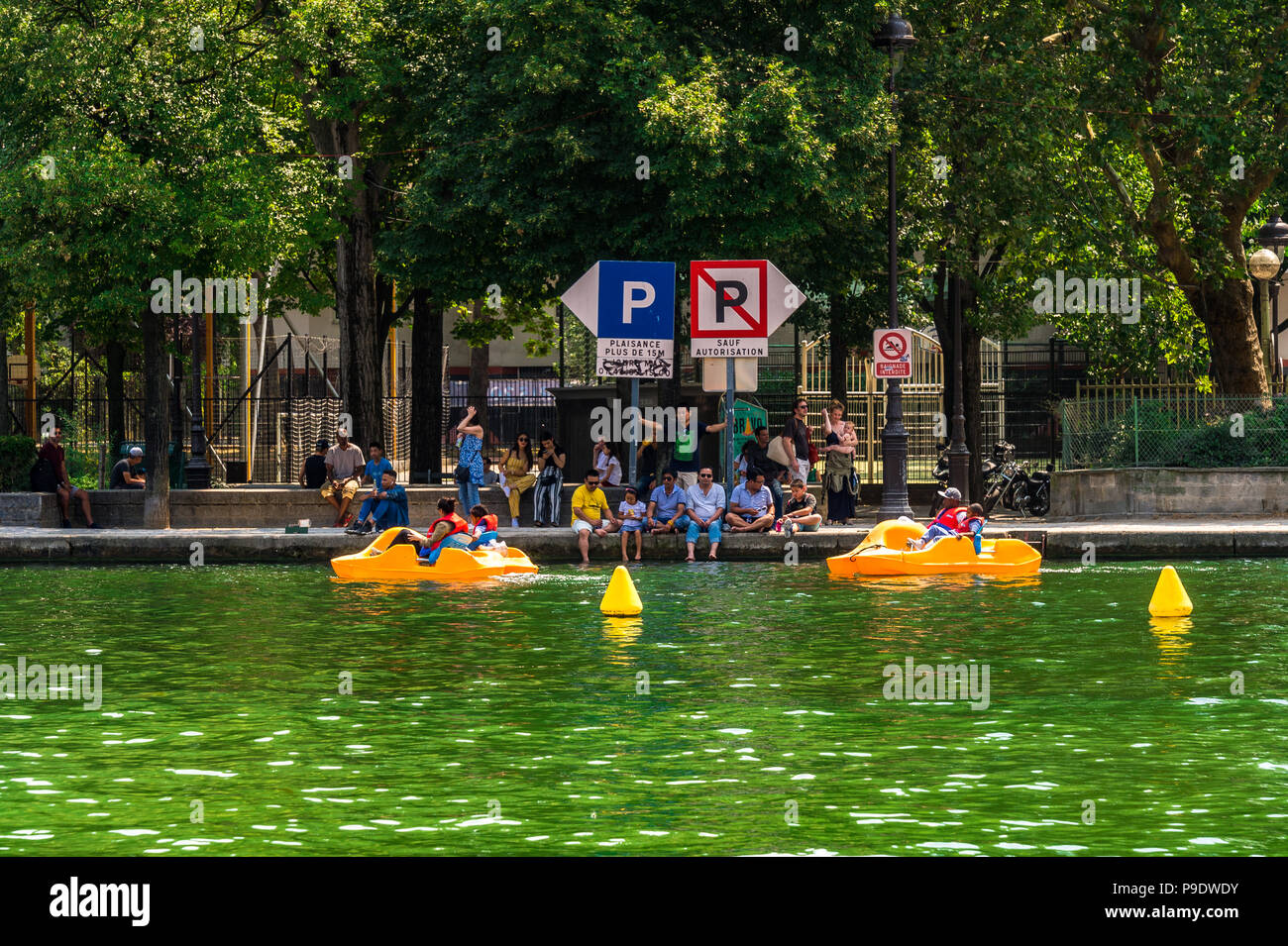 Bassin de la Villette Stockfoto