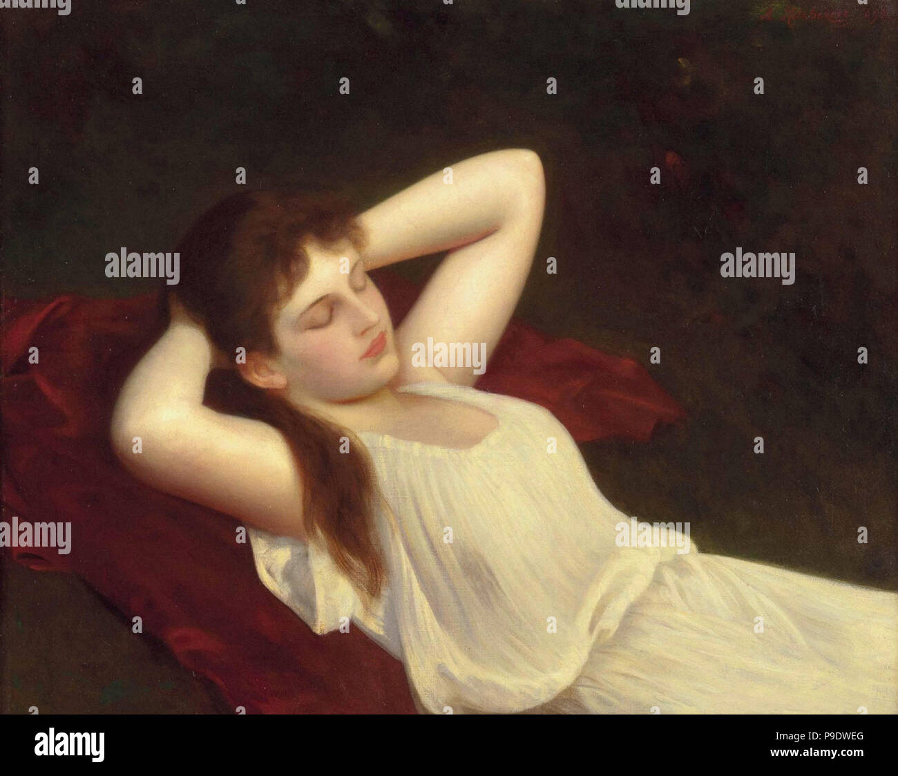 Ritzberger Albert - Frau ruhen Stockfoto