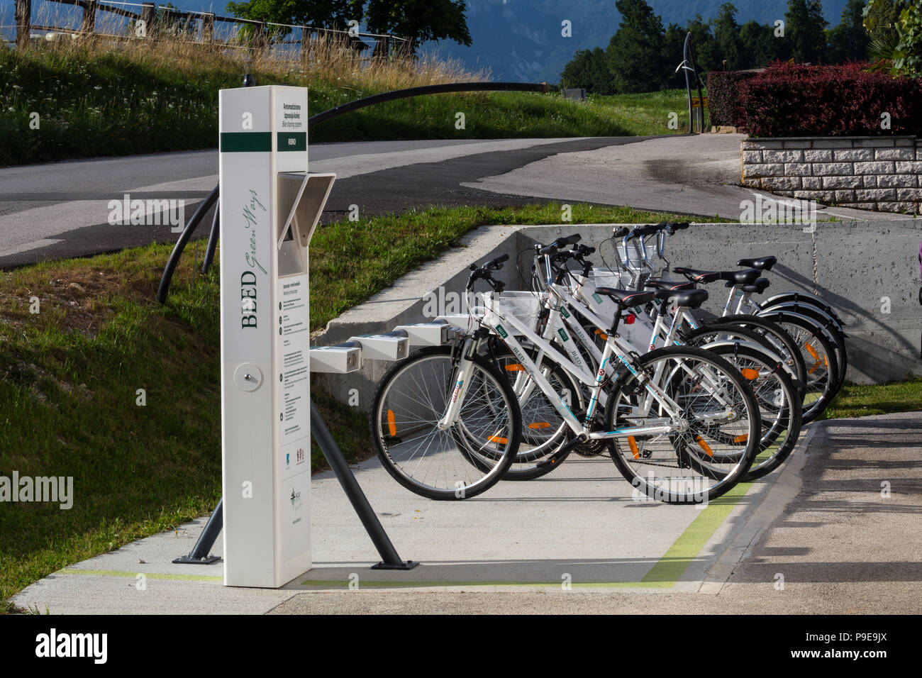 Fahrrad Automat für Touristen Stockfoto