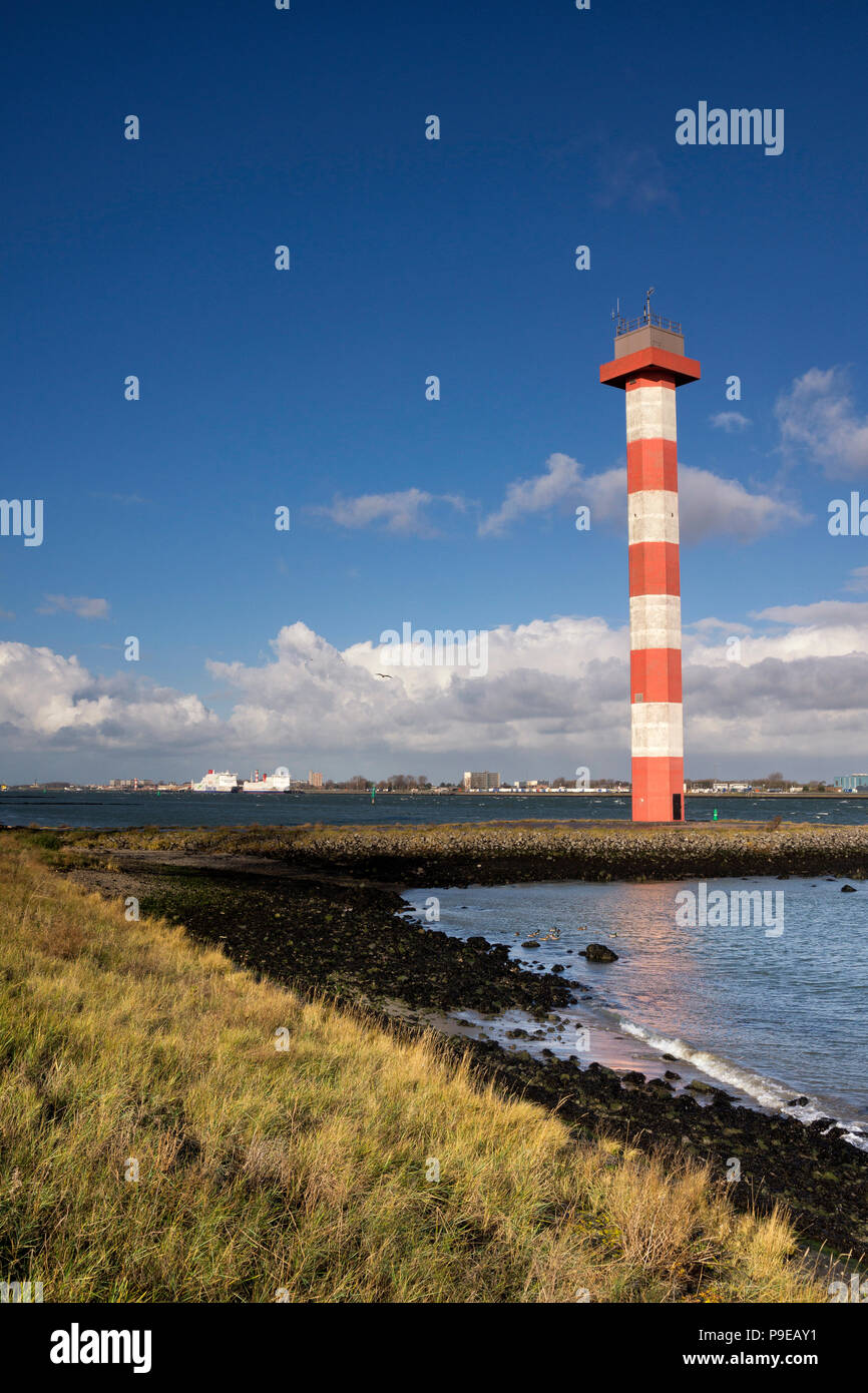 Leuchtturm bei Rozenburg Stockfoto