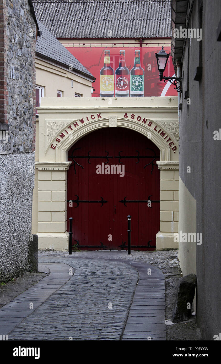 Smithwicks Erfahrung an der alten Brauerei in Kilkenny Stockfoto