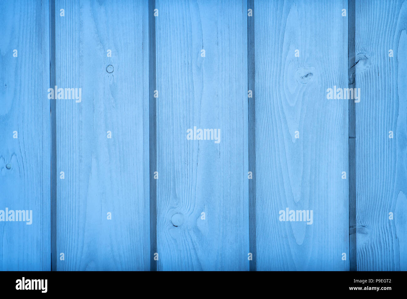 Blau Holzbretter hautnah. Textur und Hintergrund Stockfoto
