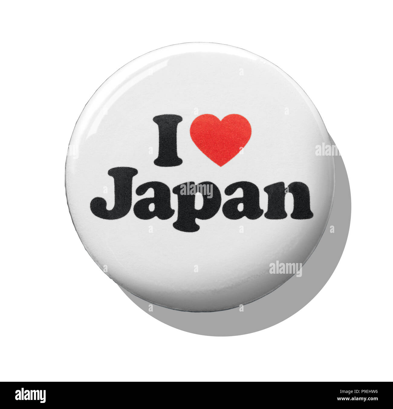 Eine weiße ich Japan Abzeichen Liebe Stockfoto