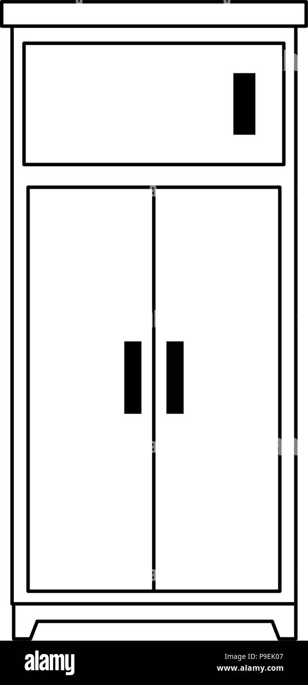 Büro boockcase Holz- leer Stock Vektor