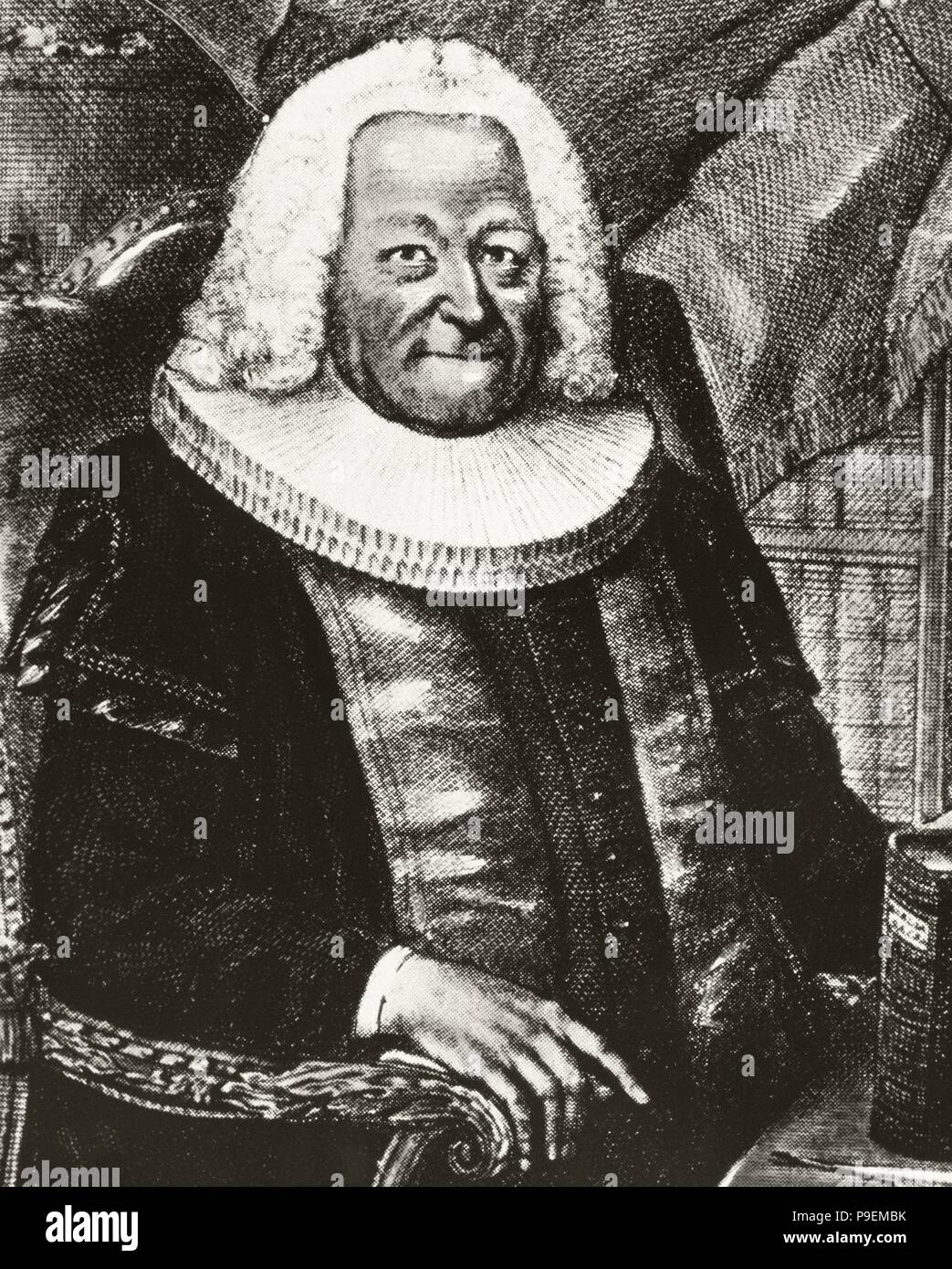 Erdmann Neumeister (1671-1756). Deutsche lutherische Pastor und hymnologist. Porträt. Gravur. Stockfoto