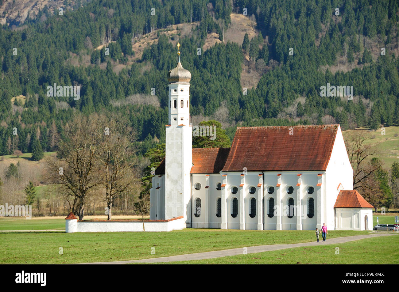 Die Kirche St. Coloman, Schwangau, Bayern Stockfoto