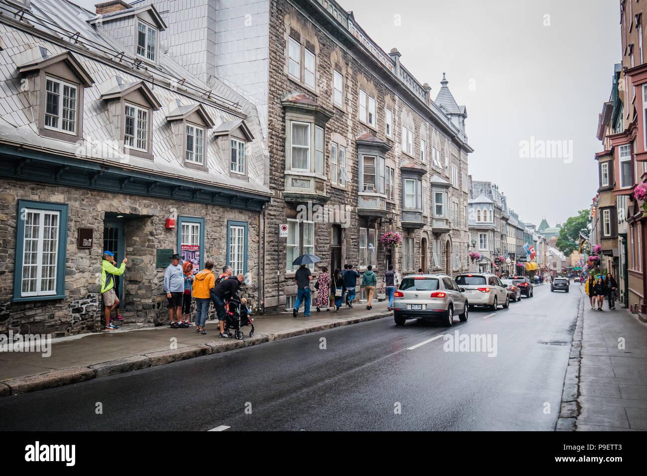 Saint-louis Straße ist eine berühmte Shopping und Dining Street in der Stadt Quebec Stockfoto