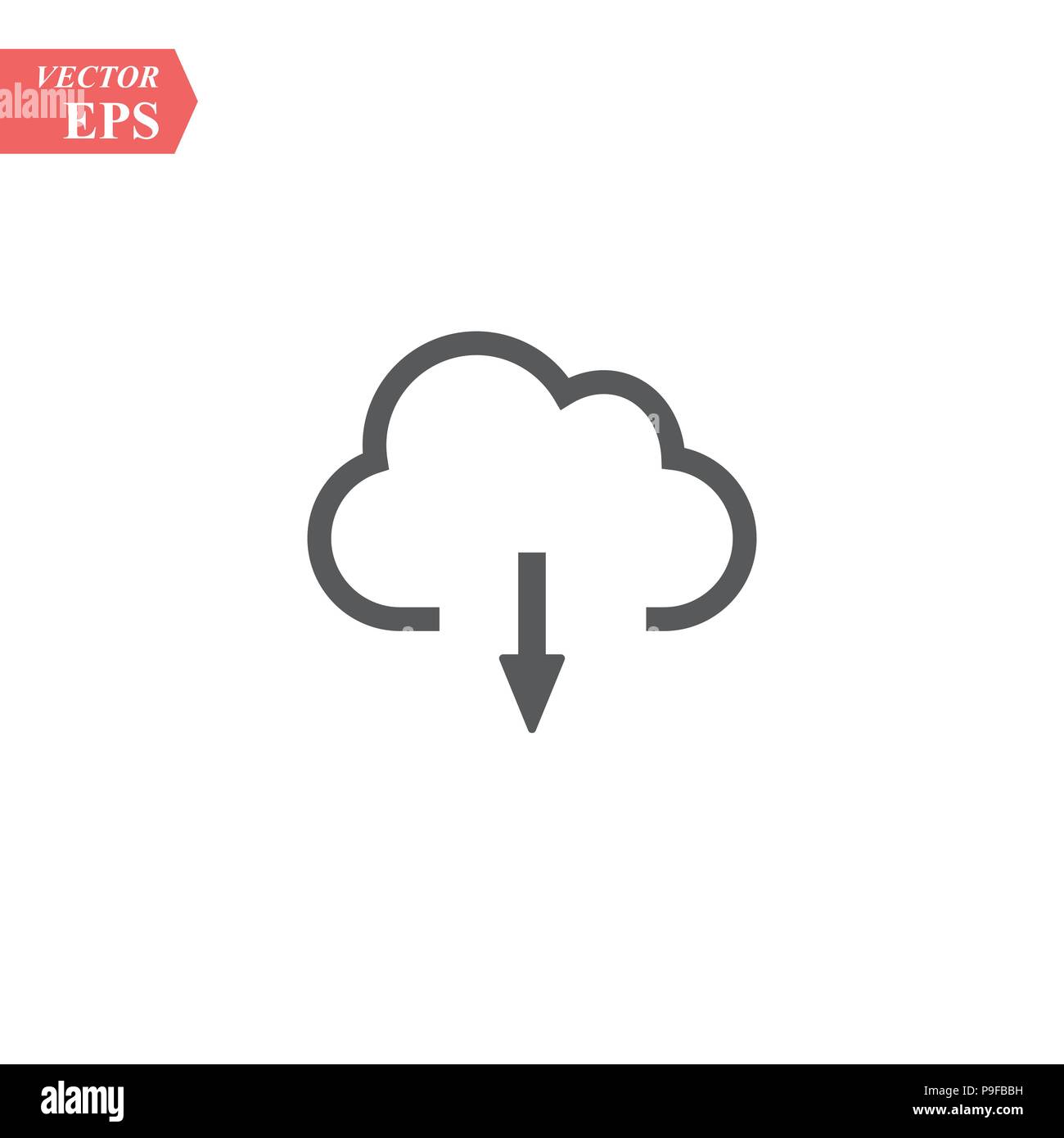 Upload Vektorsymbol, Cloud Storage Symbol. Moderne, einfache flache Vector Illustration für Web site oder mobile App.eps 10. Stock Vektor