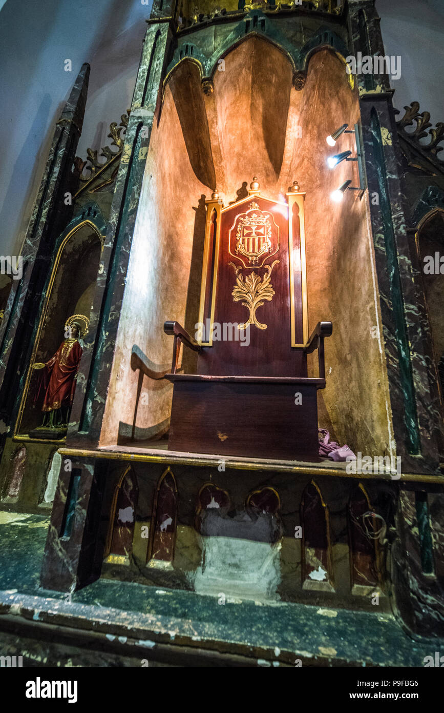 Innenraum der Kirche Iglesia de la Merced in Panama bereit zum Weltjugendtag (WJT) 2019 Stockfoto