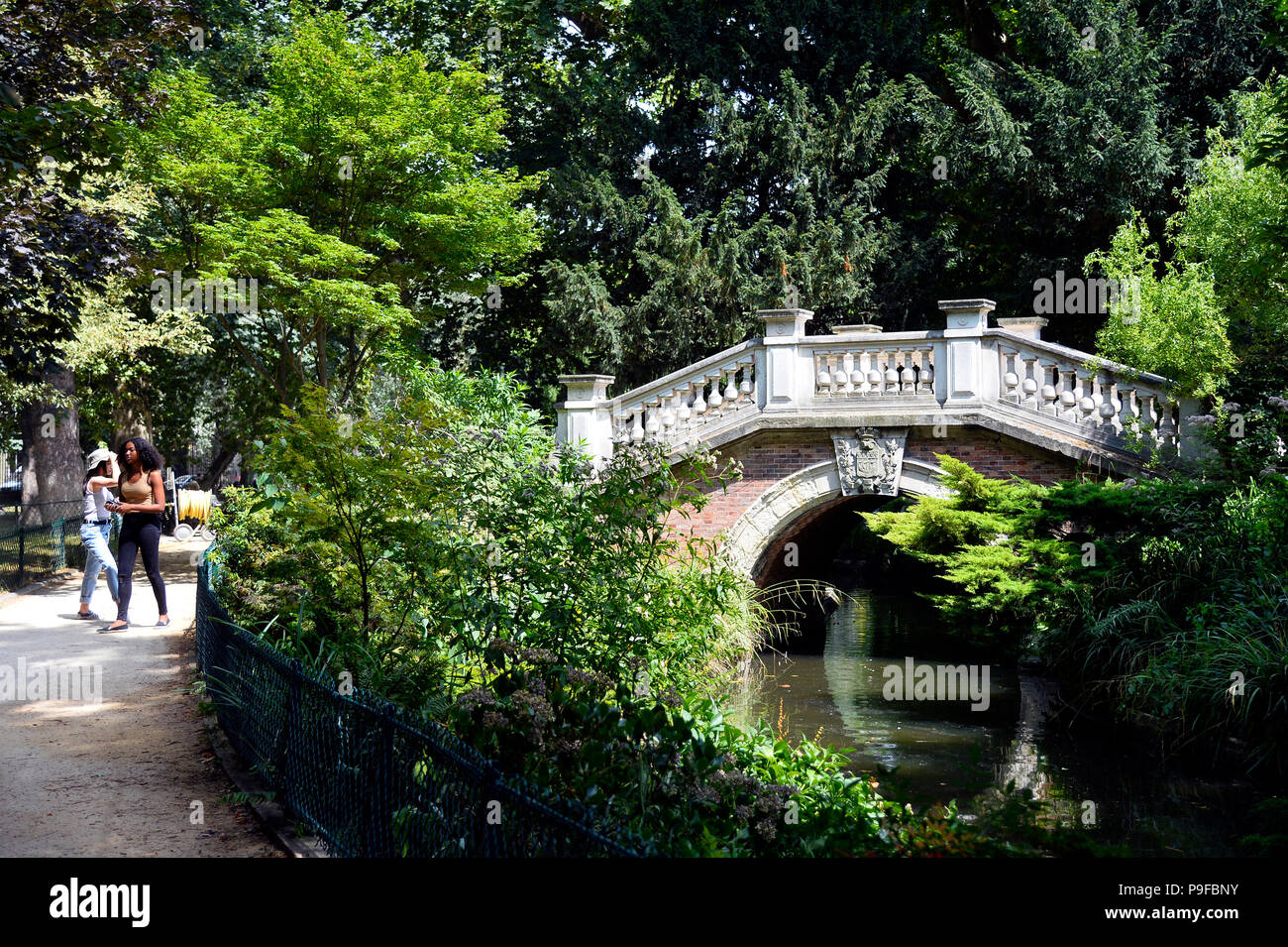 Parc Monceau - Paris - Frankreich Stockfoto
