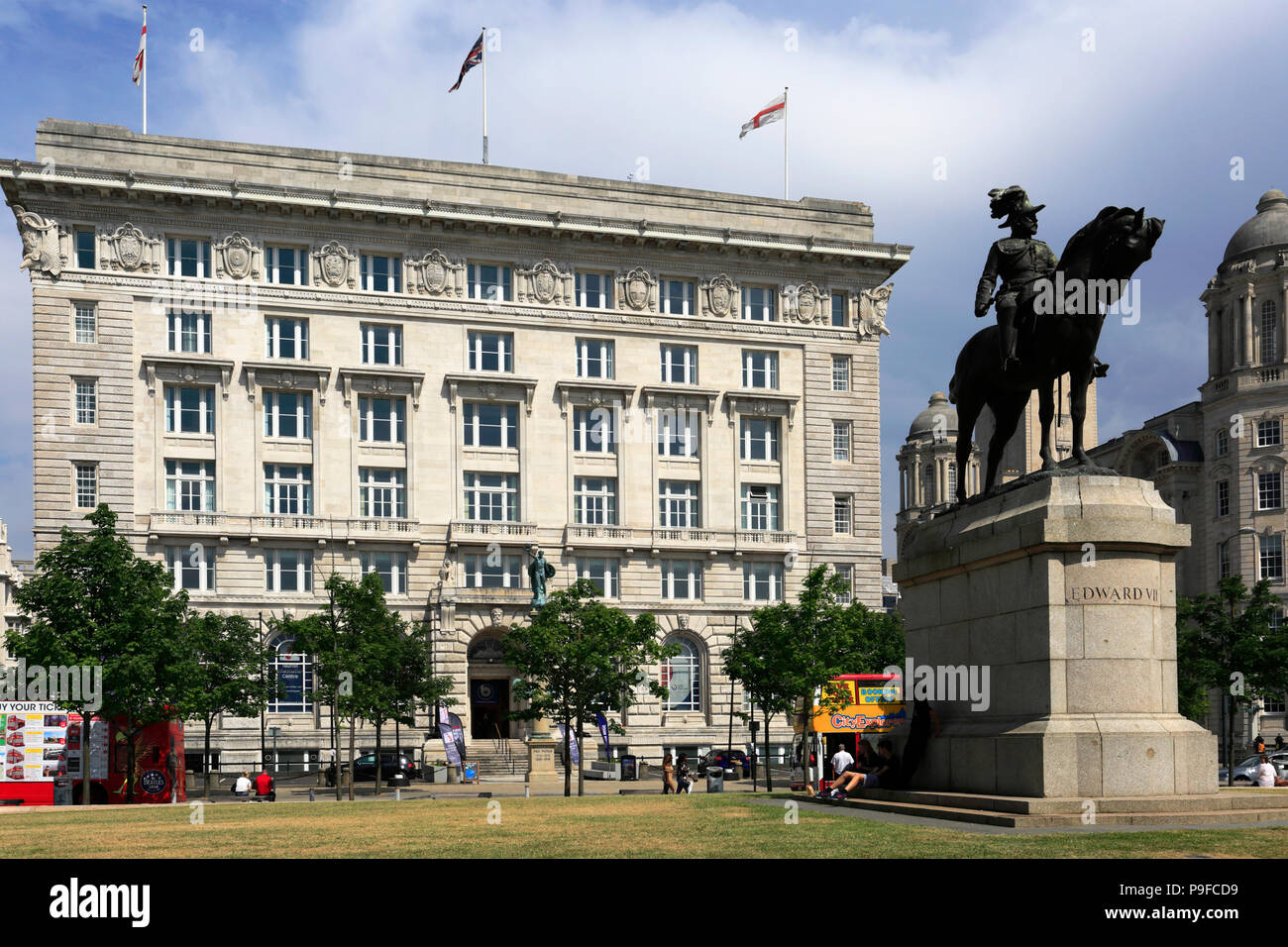 Die cunard Building, George's Parade, Pier Head, Weltkulturerbe der UNESCO, Liverpool, Merseyside, England, Großbritannien Stockfoto