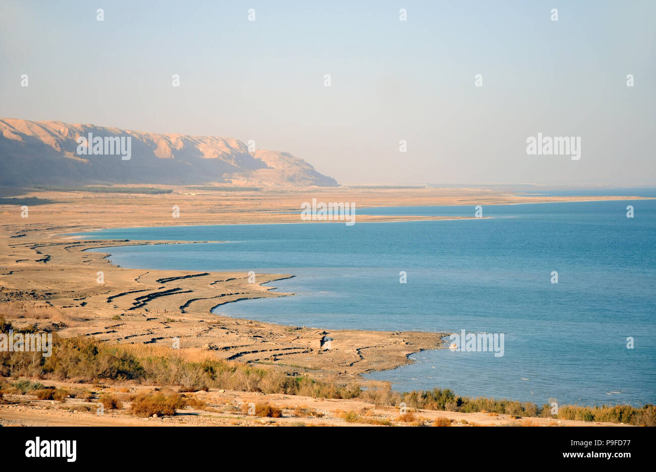 Das Tote Meer trocknet, Israel Stockfoto