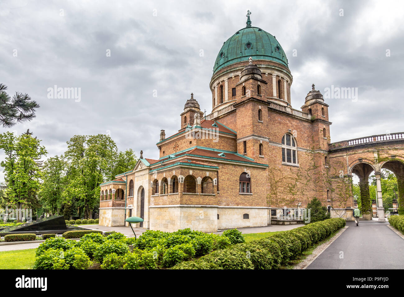 Zagreb, Kroatien - Mai, 07, 2017: mirogoj Friedhof mit berühmten Cr Stockfoto