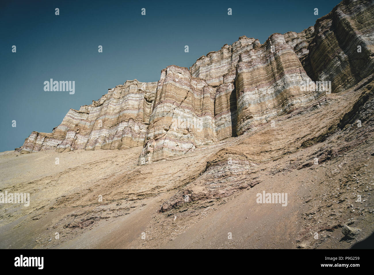 Takyr in Almaty weiße Berge im Nationalpark Altyn-Emel, Kasachstan Stockfoto