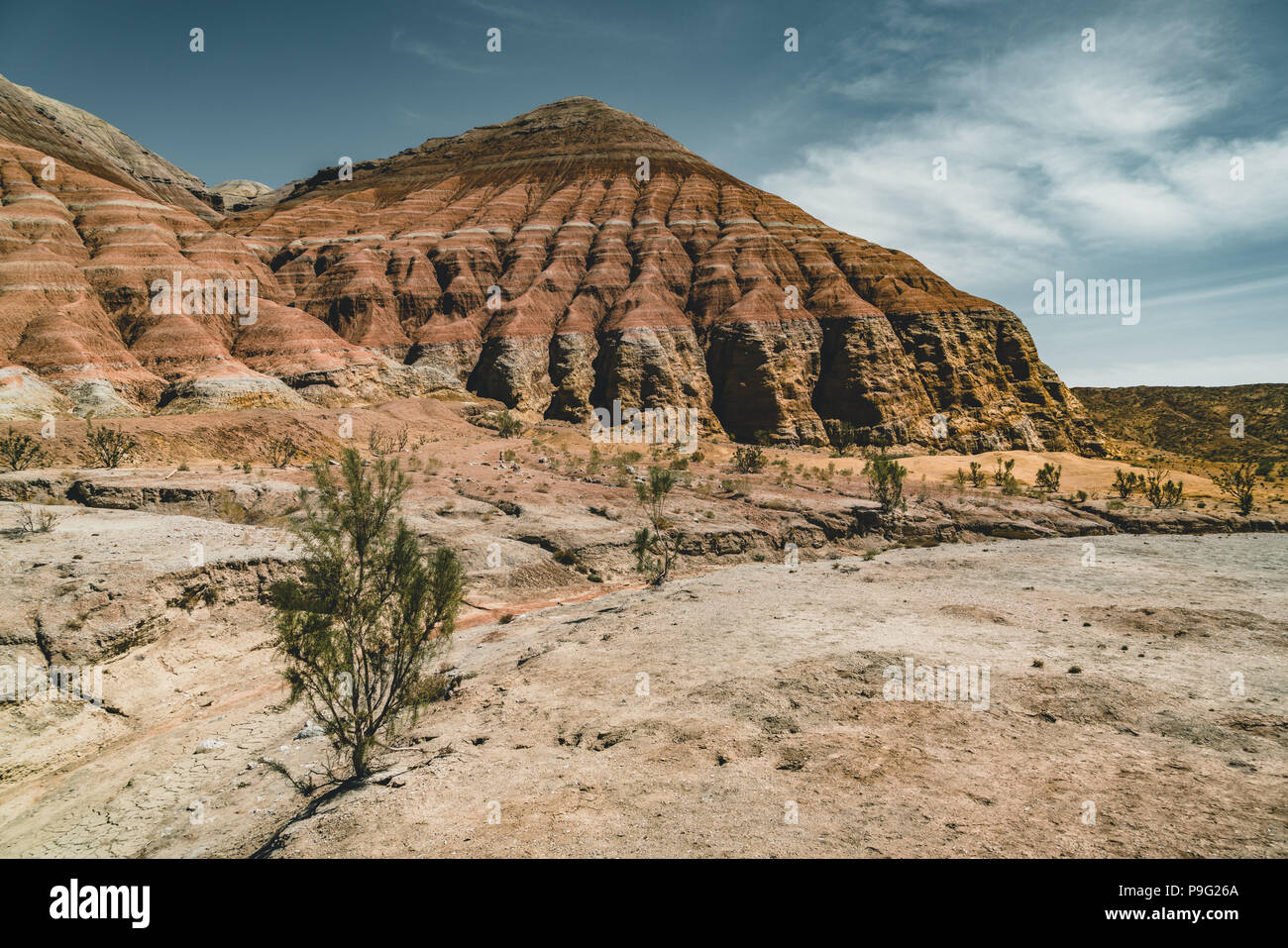 Takyr in Almaty weiße Berge im Nationalpark Altyn-Emel, Kasachstan Stockfoto