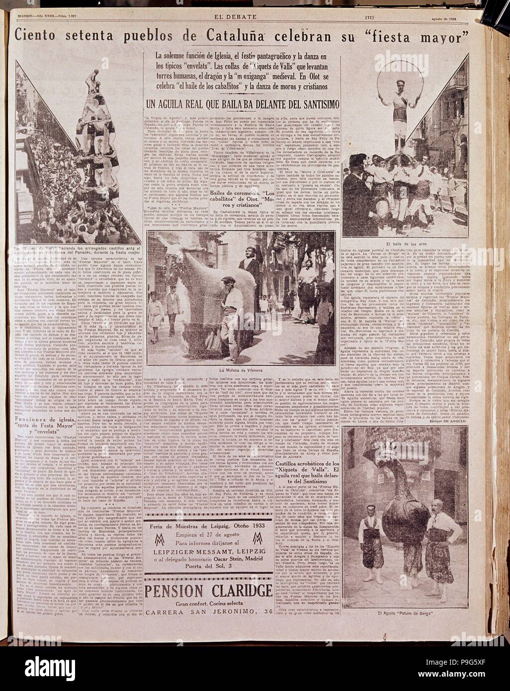 PERIODICO EL DEBATTE 1933. Lage: Biblioteca Municipal, MADRID, SPANIEN. Stockfoto