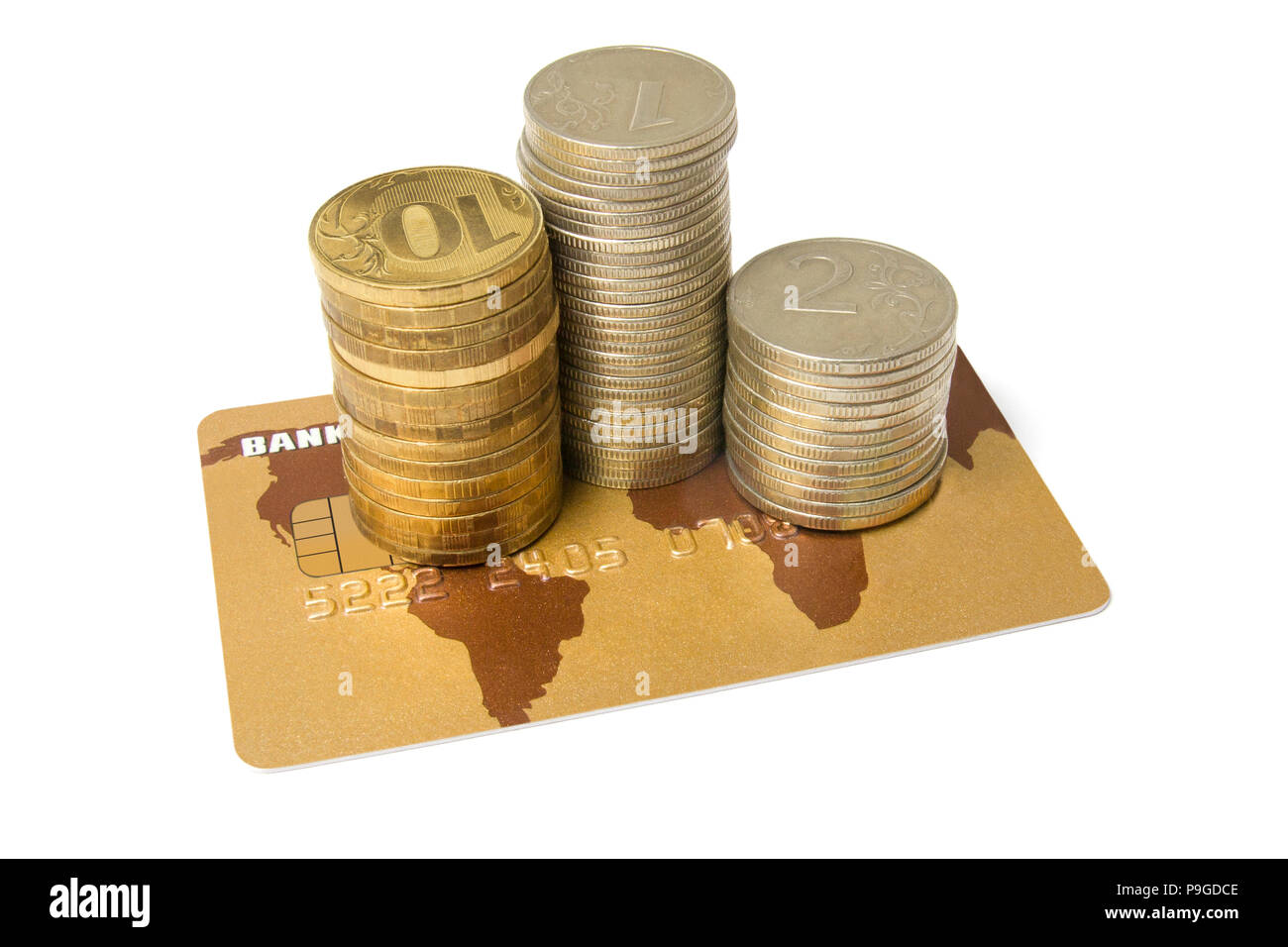 Geld, Karten, Kredit, Münze, Finanzen, Business Stockfoto