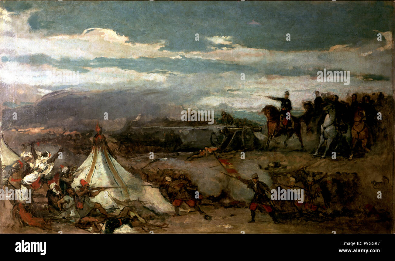 Episode der Schlacht von Tetuan (4-Feb-1860). Stockfoto