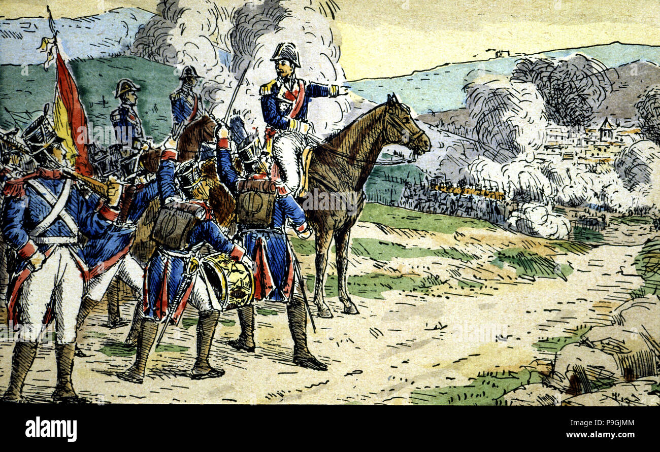 Erste Wagenliste Krieg (1833-1840), die Befreiung von Bilbao durch die royalistischen Truppen von General Espartero… Stockfoto