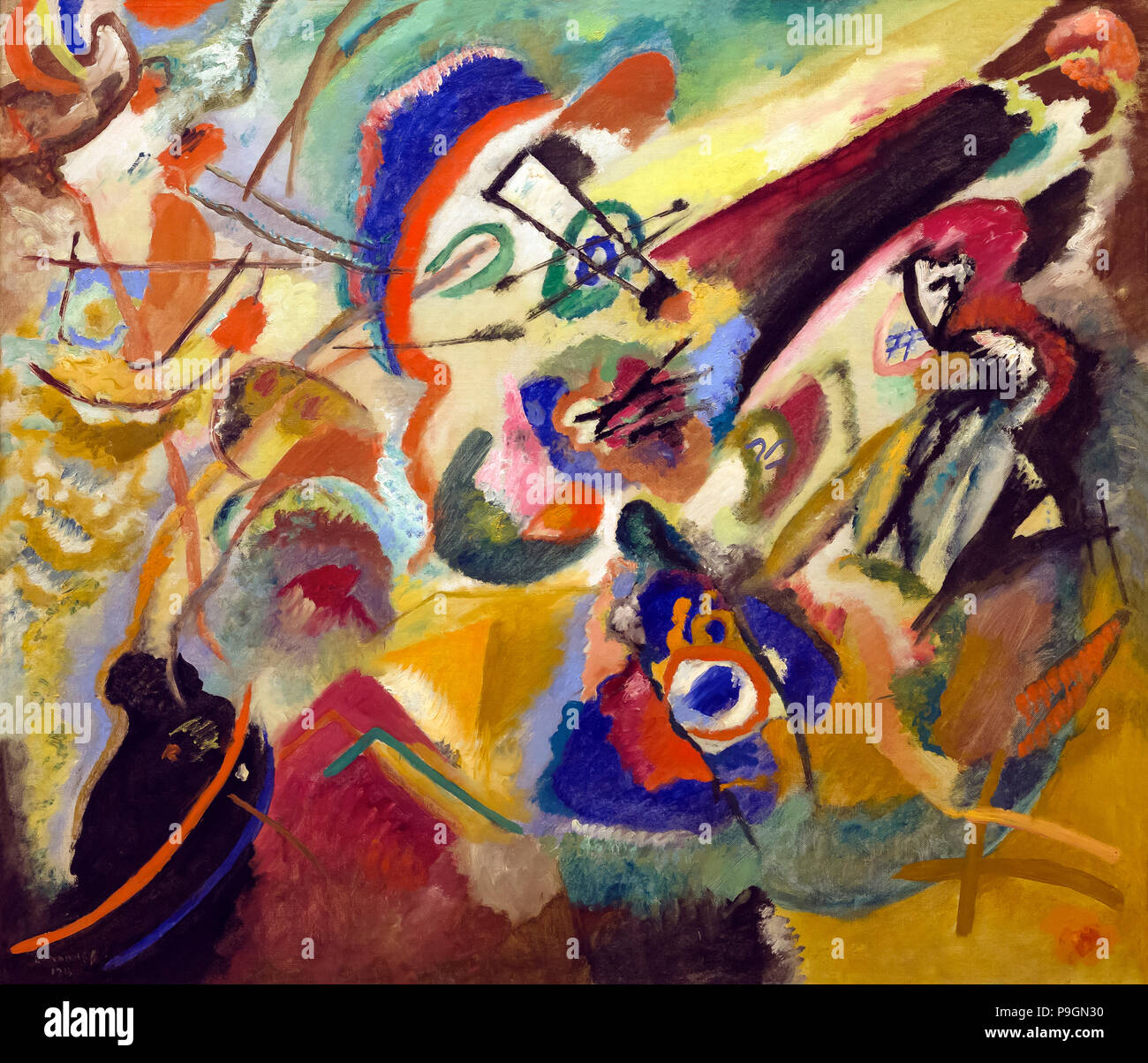 Fragment 2 für Komposition VII, Wassily Kandinsky, 1913, Albright-Knox Art Gallery, Buffalo, New York, USA, Nordamerika Stockfoto