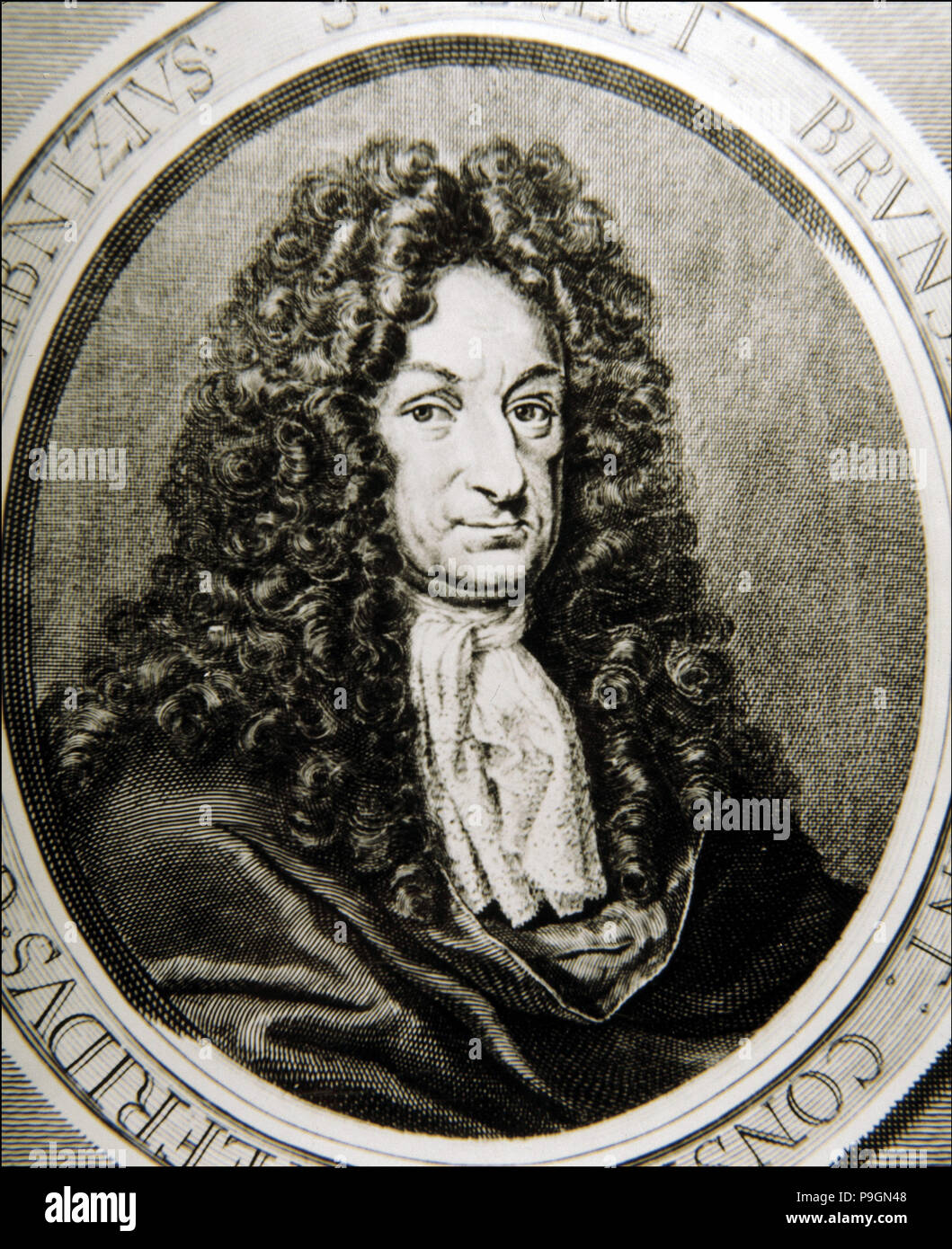 Gottfried Wilhelm Leibniz (1646-1716), deutscher Philosoph und Mathematiker. Stockfoto