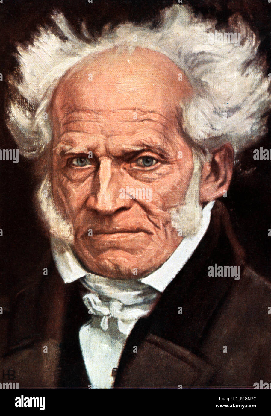 Arthur Schopenhauer (1788-1860), deutscher Philosoph. Stockfoto