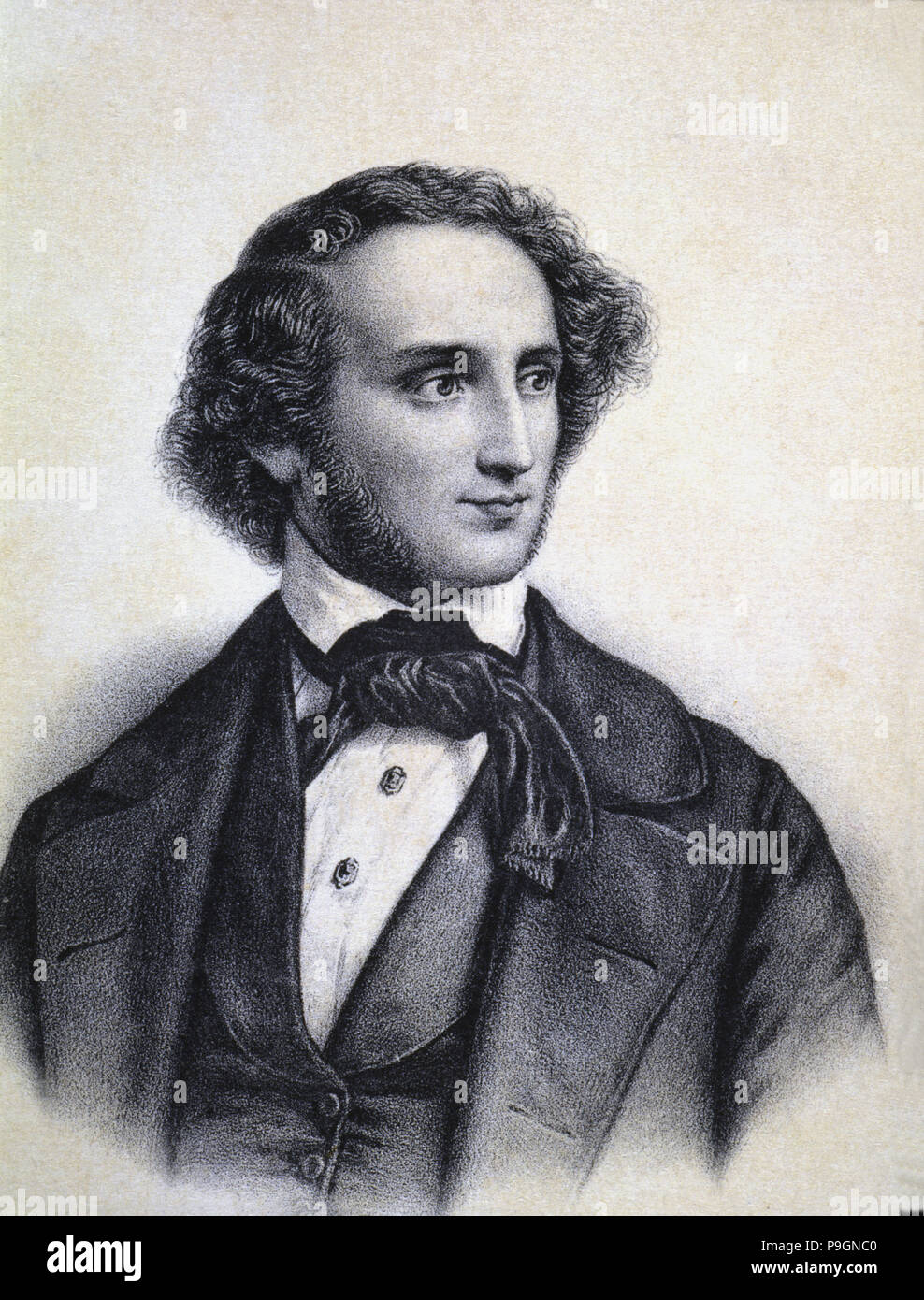 felix mendelssohn bartholdy 1809 1847 deutscher komponist und dirigent stockfotografie alamy
