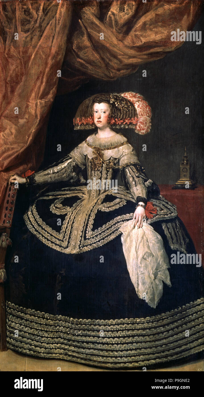 Mariana von Österreich (1634-1696), Königin von Spanien, Ehefrau von Philipp IV. Stockfoto