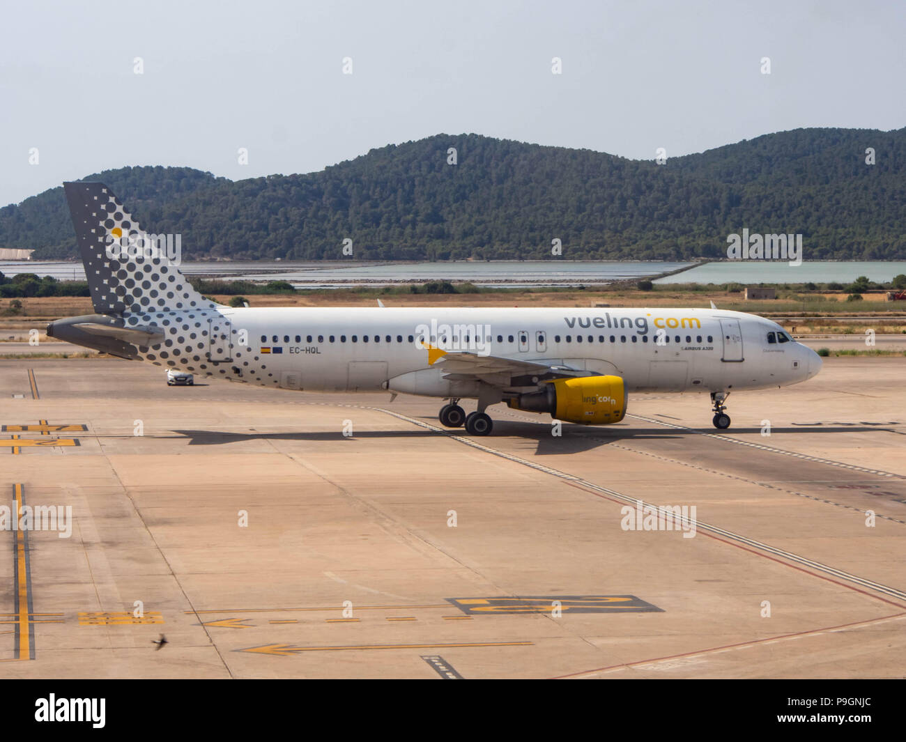 Ein Airbus A320 auf gehörenden Vueling Airlines Stockfoto