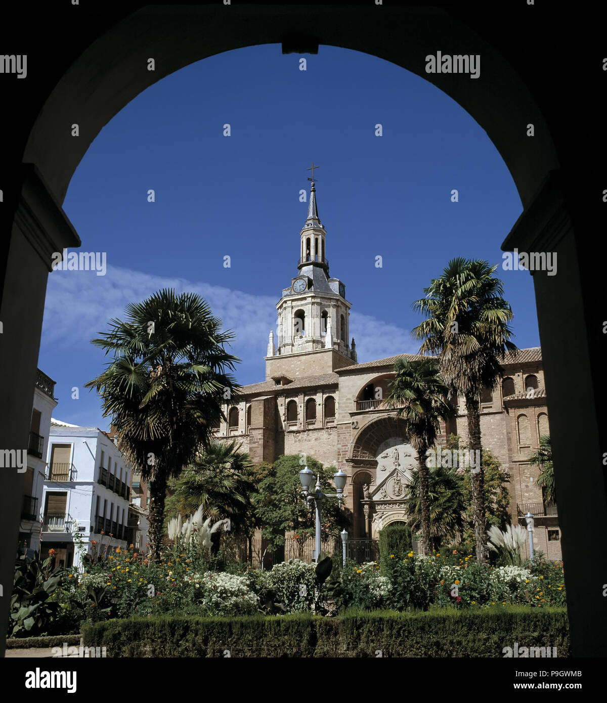 Kirche von Manzanares in Kastilien La Mancha. Stockfoto