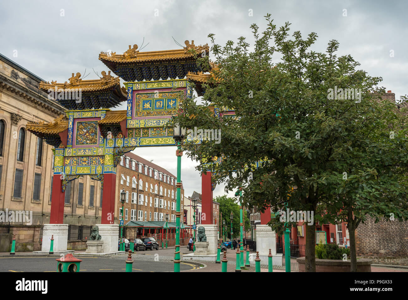 Chinatown Gate Arch/Liverpool, Großbritannien Stockfoto