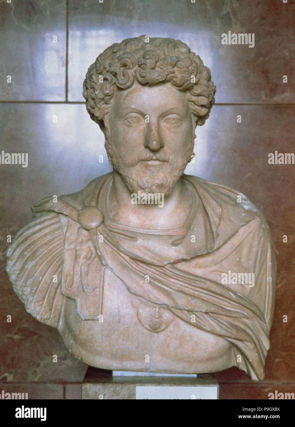 Mark Aurel (Marcus Aurelius Antoninus) (121 - 180), römischer Kaiser (161-180). Stockfoto